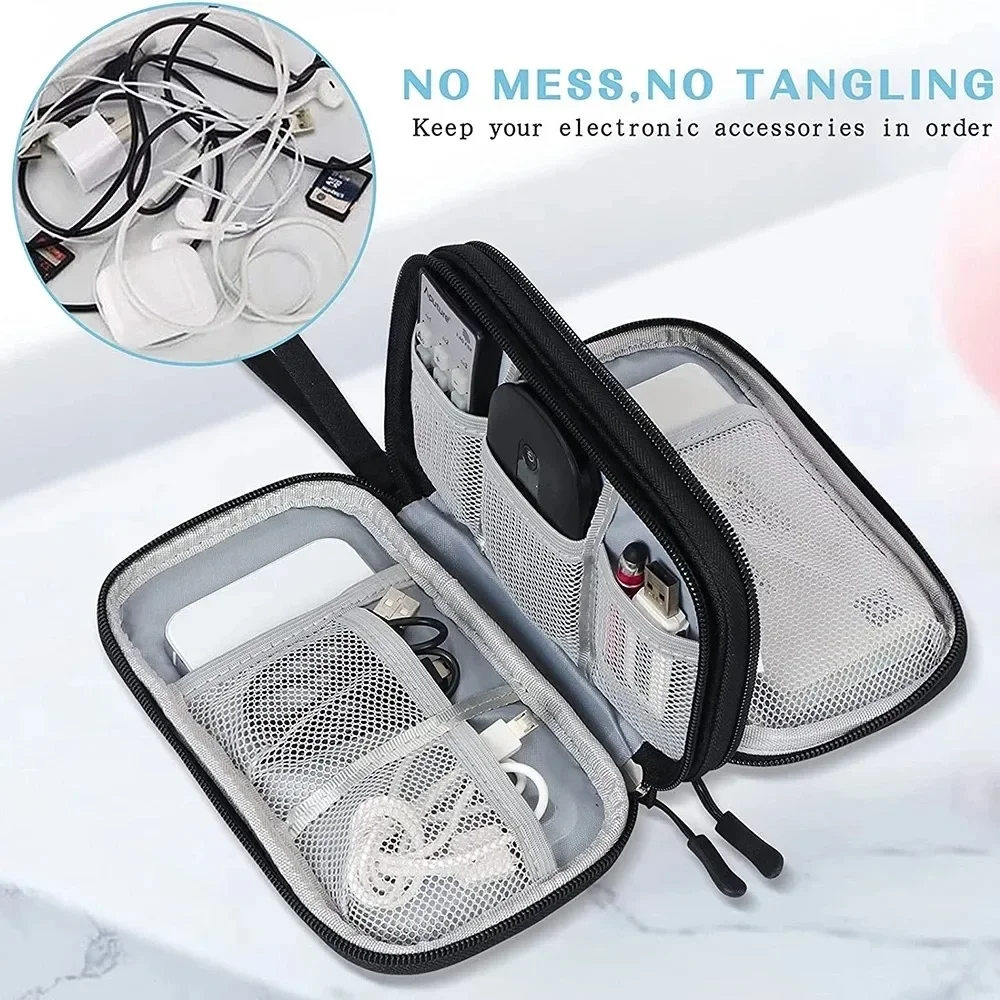 All-in-One Portable Cable Organizer | Waterproof with Double-Layer Storage