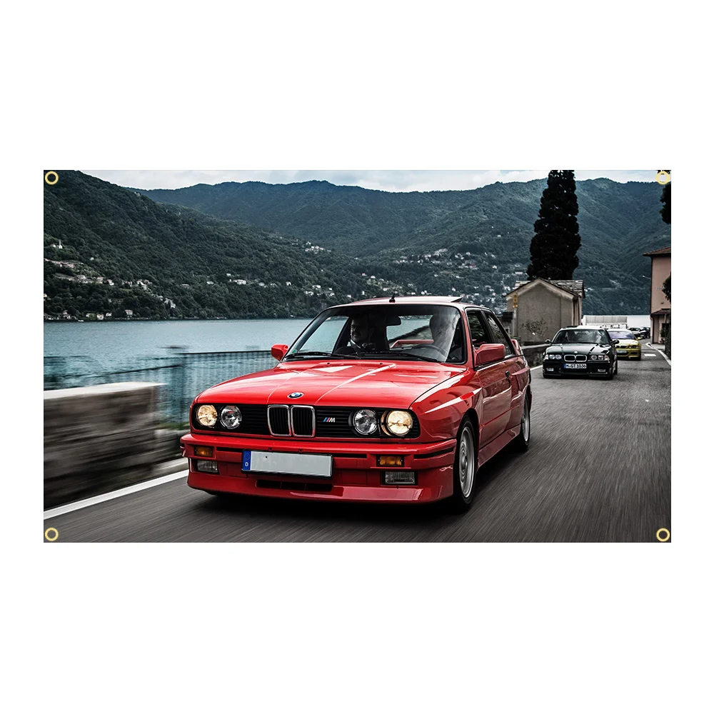 90X150cm Classic Racing E Performance Car Flag Polyester Printed Decoration Banner Modify Garage or Home Tapestry