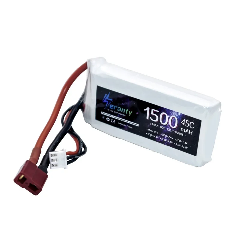 Batteria LiPo 2S 2S 7.4V 1500mAh 45C RC Giocattoli Batterie ricaricabili per RC Elicottero Aereo Auto Barca Quadrotor Drone