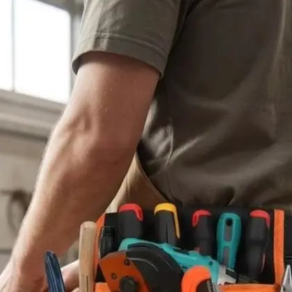 Water-Resistant Tool Organizer Bag 26x21x14cm Oxford Cloth Medium Size for Electricians Carpenters and Repair Professionals