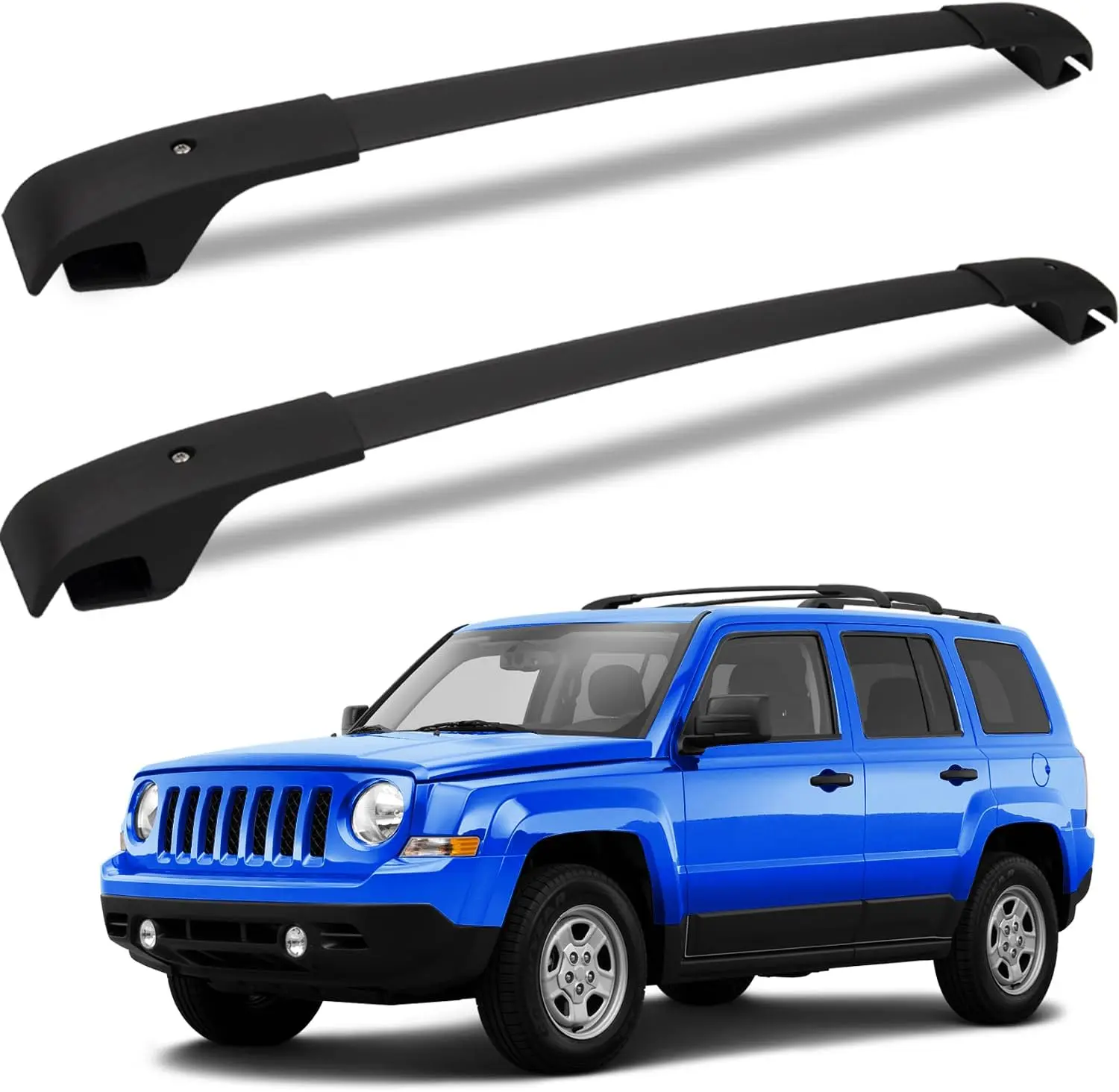 

Универсальные поперечины багажника на крышу, емкость 220 фунтов для Jeep Patriot 2007-2017, алюминиевые направляющие для грузовых и спортивных снастей