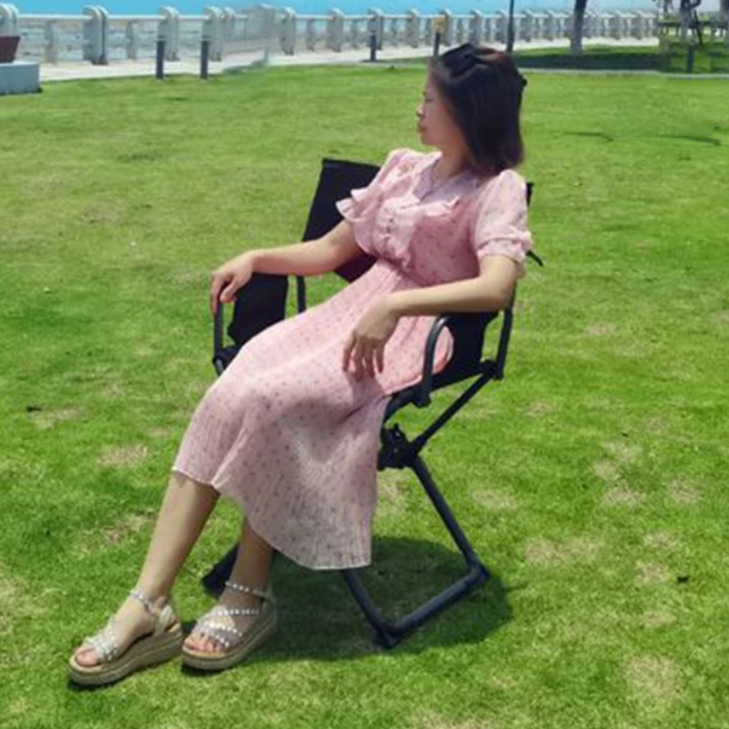 Folding Director Chair Film Crew Shooting Makeup Chairs Simple Outdoor Beach Chair Camping Fishing Oxford Cloth Backrest Chair