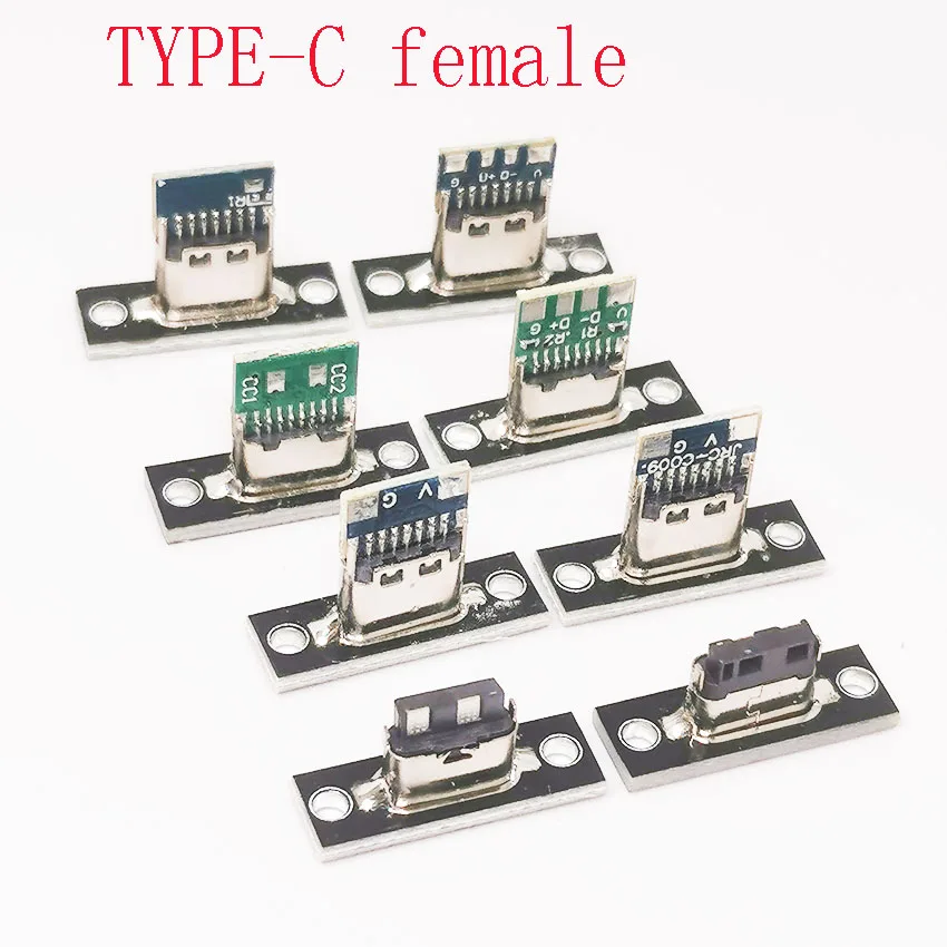 

1-10pcs USB 3.1 Type C Socket With Screw fixing plate Type-C USB Jack 3.1 Type-C 2Pin 4Pin 5Pin 6Pin Female Connector Jack