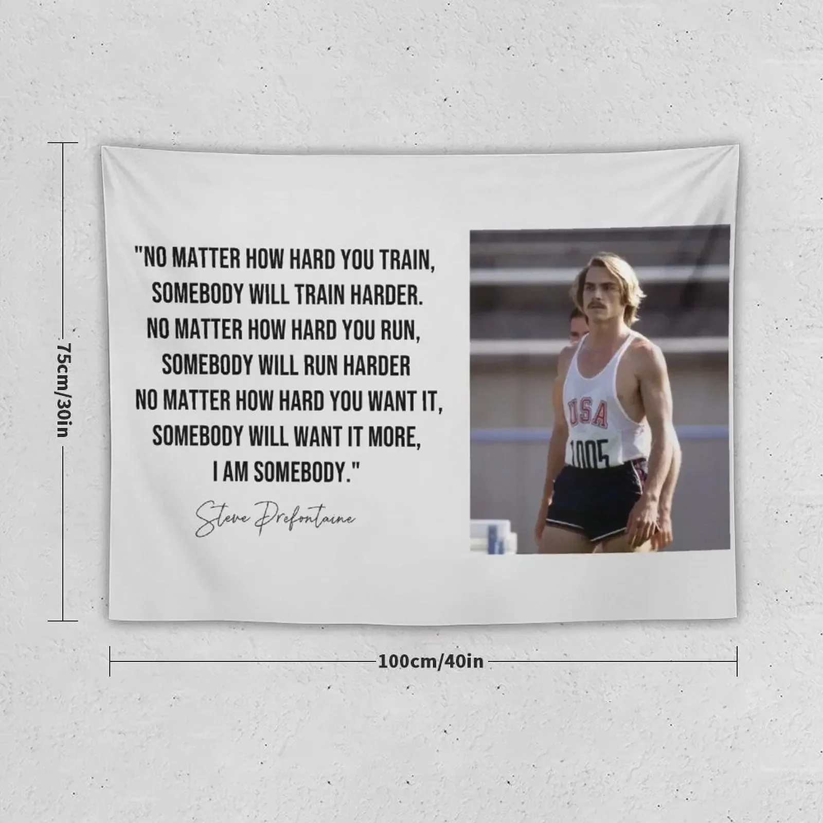 Steve Prefontaine quote, Running Quotes Steve Prefontaine Tapestry Home Decorators Aesthetic Room Decor Tapestry