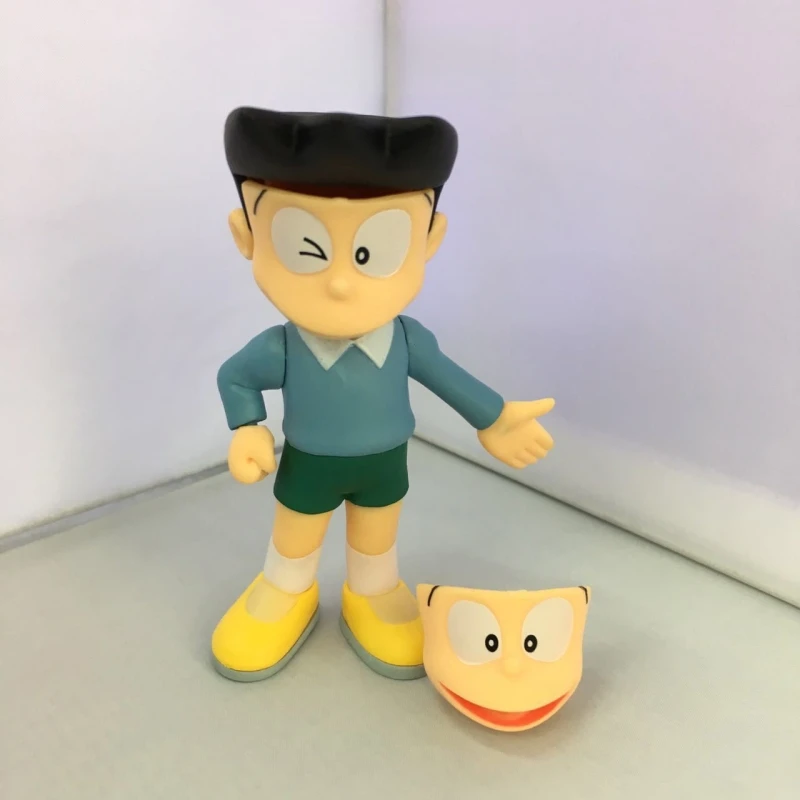 Doraemon figura anime shizuka minamoto modelo bonito decoração de mesa ornamentos brinquedos das crianças estátua móvel presente aniversário
