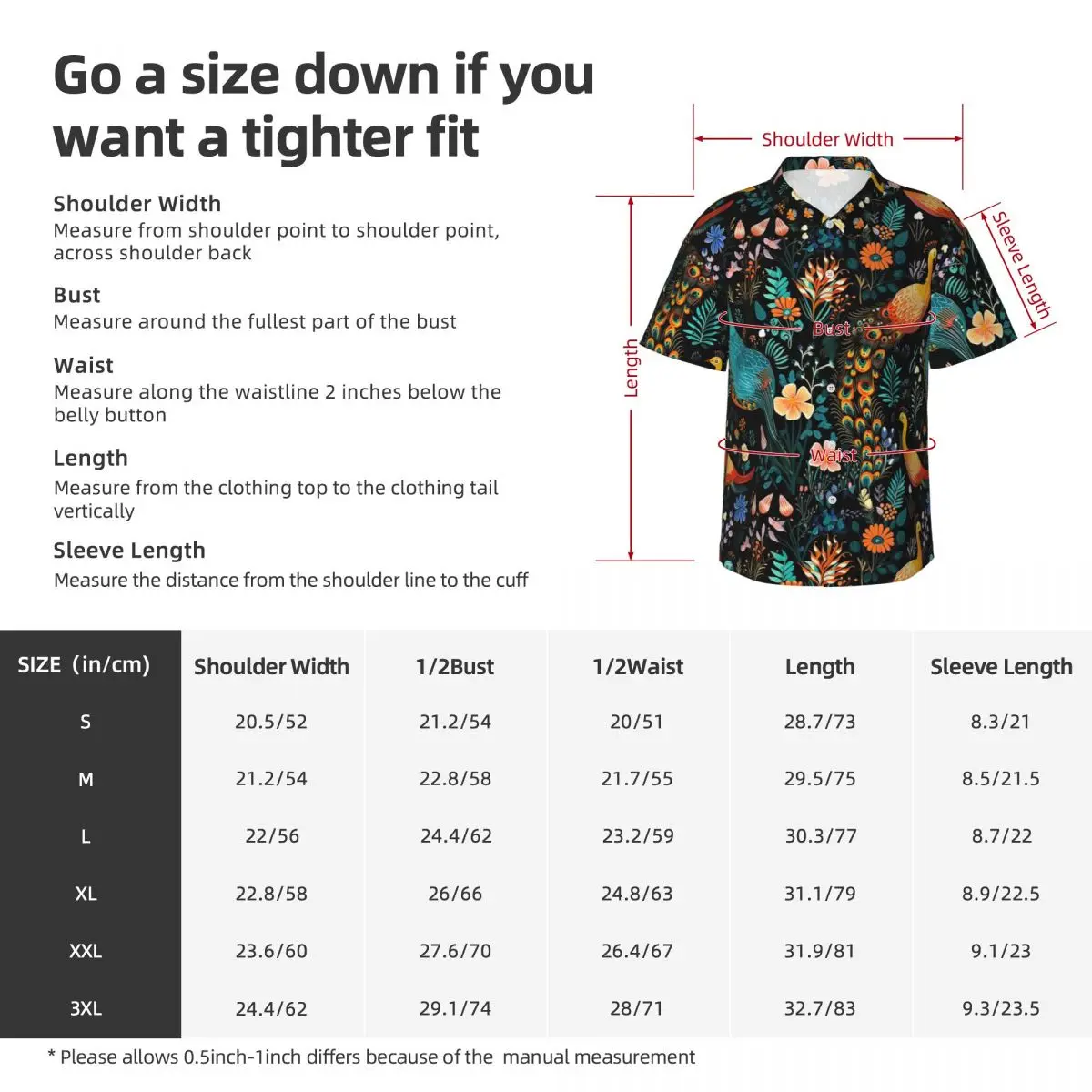 Summer Shirt Beach Boho Peacock Blouses Flower Print Classic Casual Shirts Man Short Sleeve Y2K Street Clothing