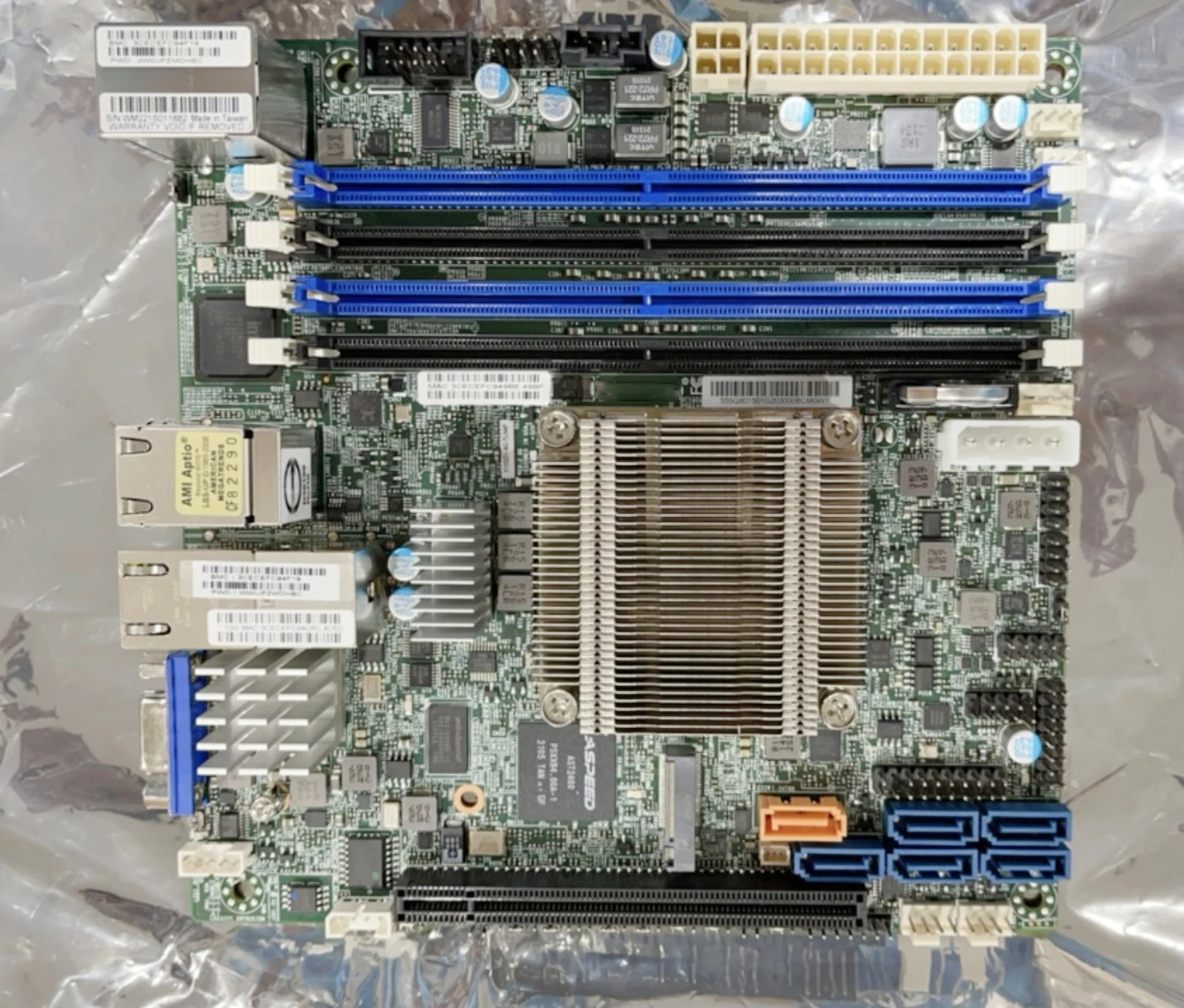 X10SDV-6C-TLN4F for Supermicro Motherboard Xeon processor D-1528,6-Core, 12 Threads,DDR4 2133MHz,2 10GbE and 2 GbE LAN ports