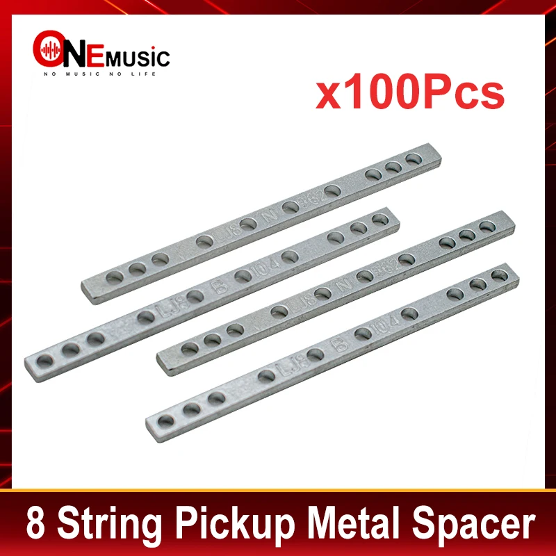 100Pcs 8 String Electric Guitar Humbucker Pickup Metal Spacer Bars Pole Spacing Neck Bridge Guitar Parts