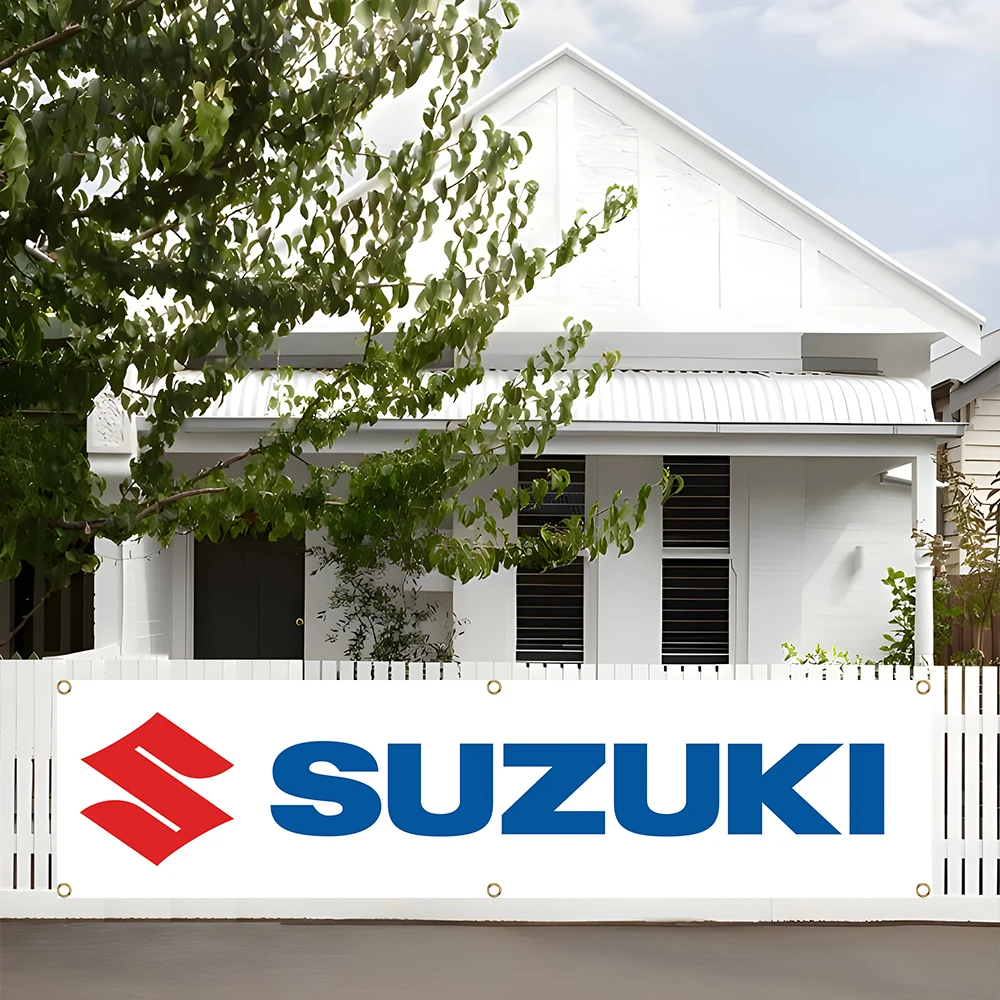 60x240cm Suzukis Motorsports Banner flaga poliestrowy cyfrowy baner wyścigowy do dekoracji samochodu