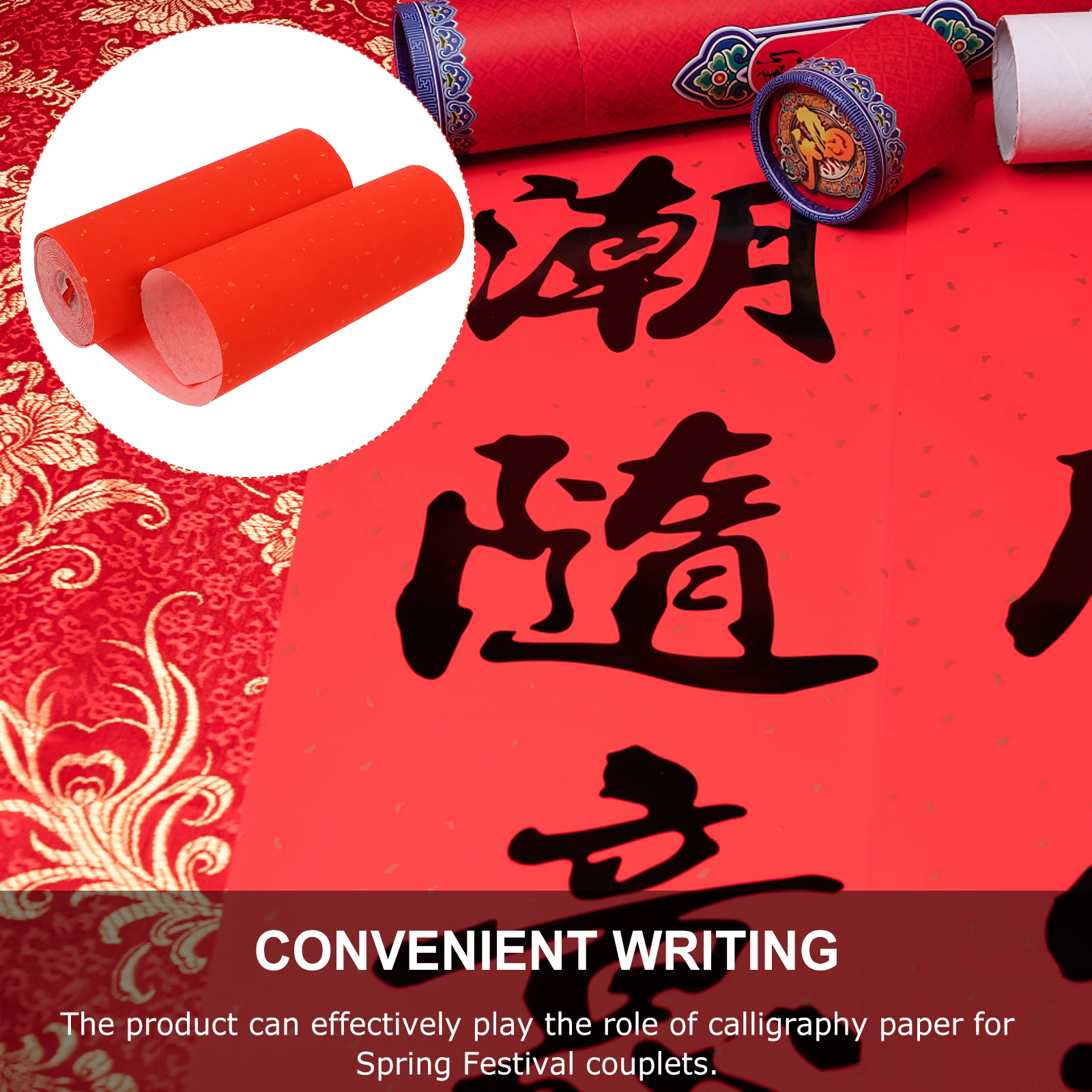 

Thickened Rice Paper Red Xuan Calligraphy Paper Soft Delicate Suitable New Year Spring Festival Wedding Art Supplies