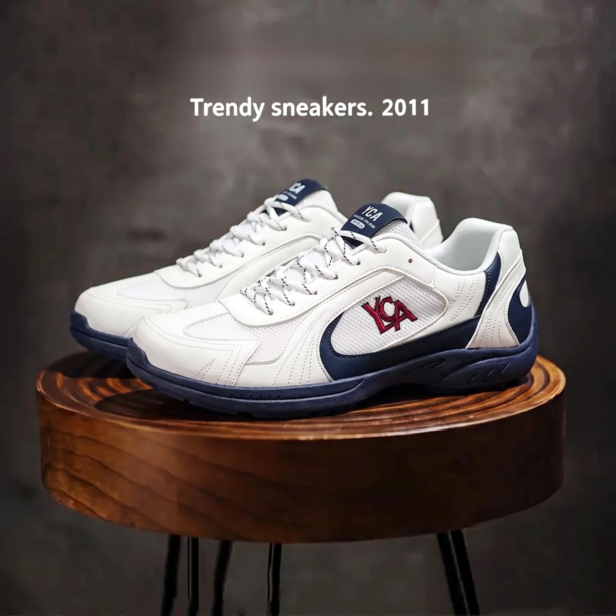 Men's Sports Racing Shoes Arch Support Thick Bottom Dequn Fall Season Casual Fashion Low Top Glue Adhesive Rubber Soles