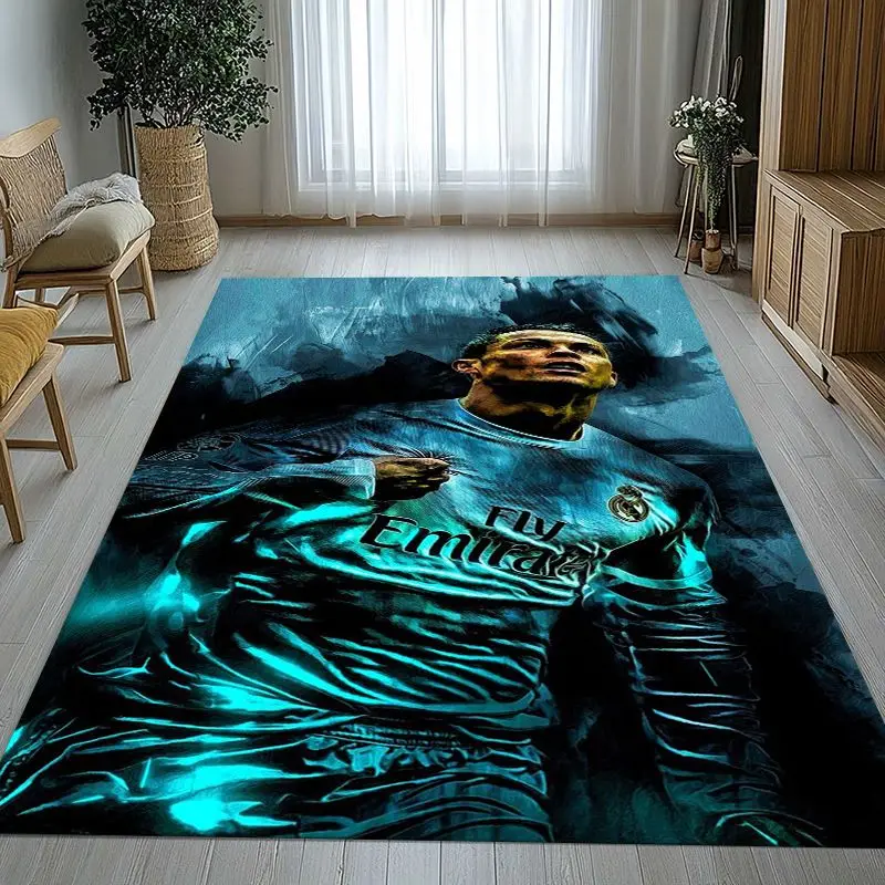 CR7 Ronaldo Cristiano Soccer Football Legend Theme Soft Non-Slip Area Rug for Living Room,Bedroom Carpet Mat for Sofa,Home Decor