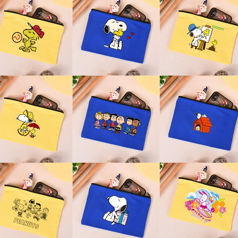 

Snoopy Stationery Bag Kawaii Hold Hand Storage Makeup Bag Life Portable Handbag Study Supplies Daily Supplies Birthday Gift