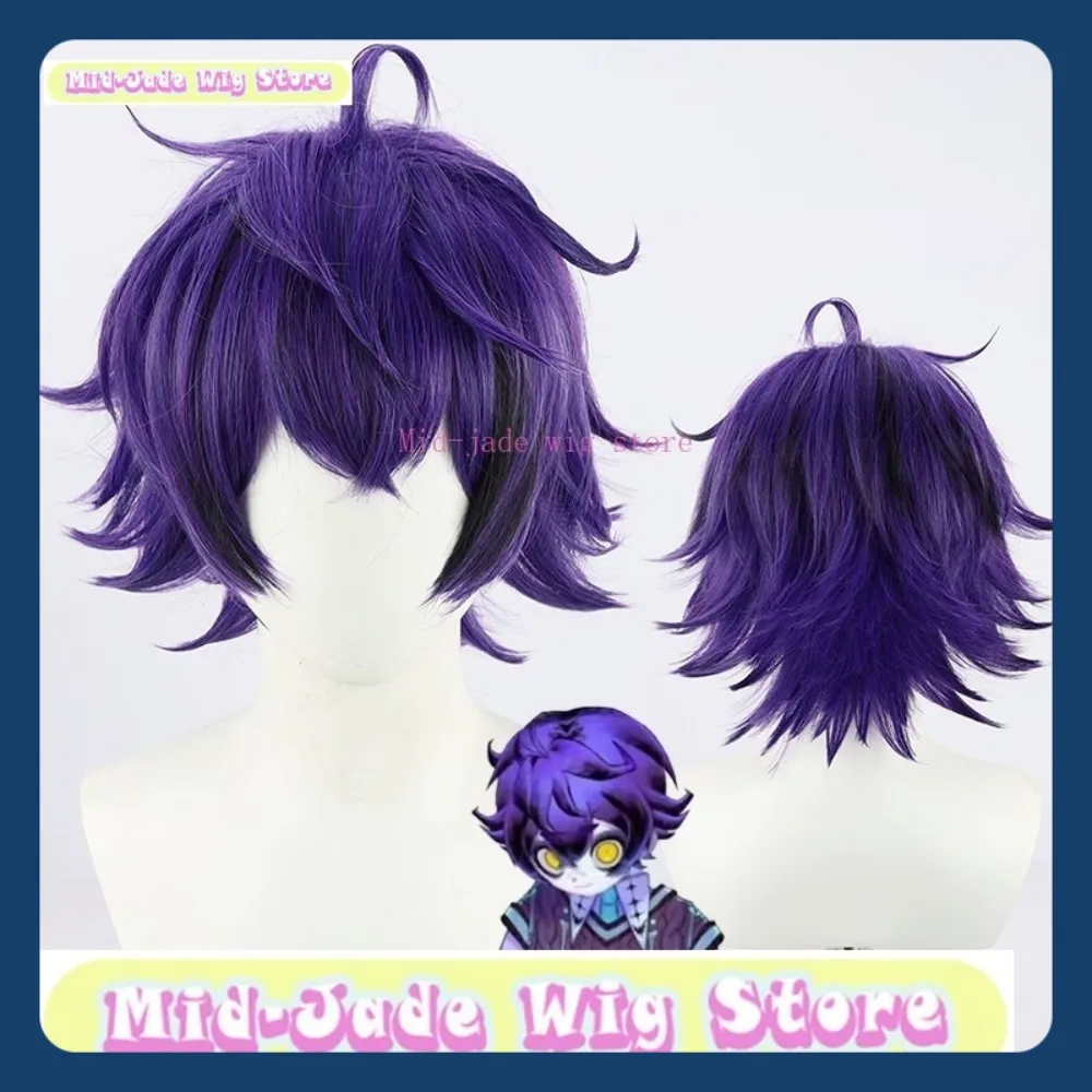 Parrucca Mid-jade StoreSeta Itsuya Parrucca Cosplay Gioco Anime Cosplay Viola Design rovesciato Puntelli per costumi da festa di Halloween