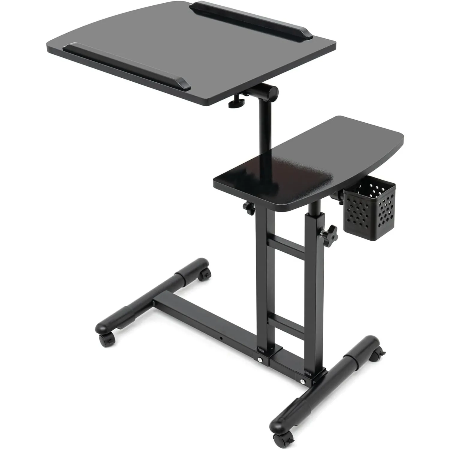 

Мобильная рабочая станция для татуировок с двумя столешницами, регулируемая по высоте, с подлокотником и универсальными колесами для художников