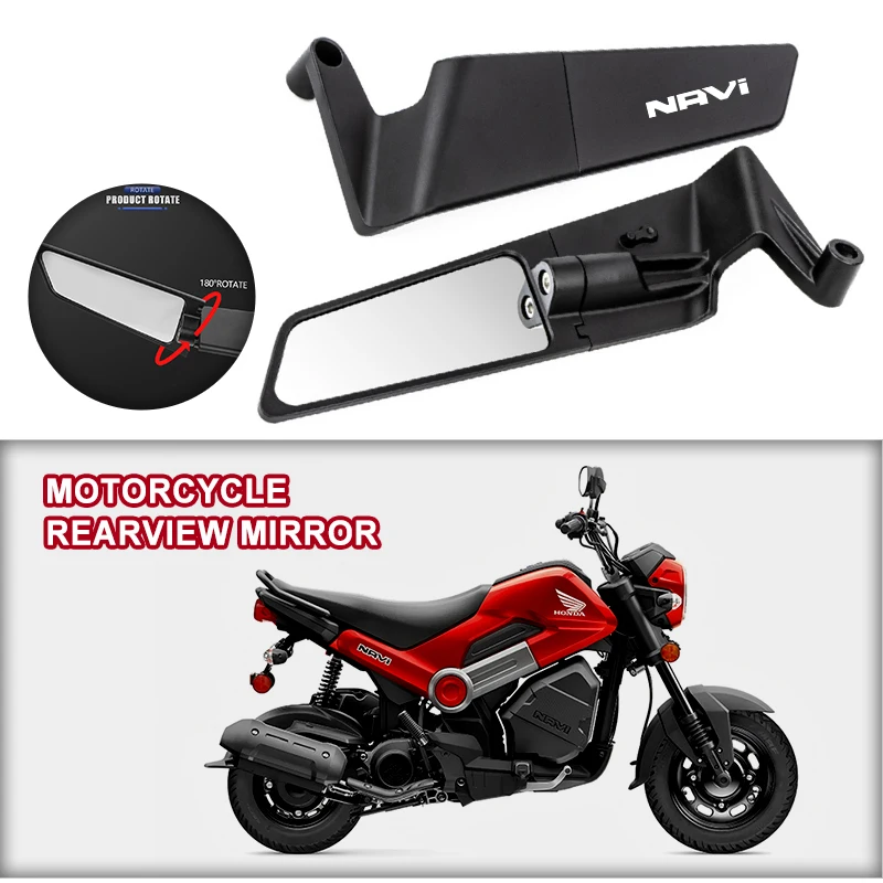 Espejos Retrovisores Laterales para Motocicleta, Espejos Retrovisores para Puntos Ciegos para HONDA DREAMWING Navi 110 Navi110 Navi 110 Accesorios