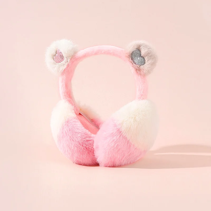 Donne Faux Rabbit Warm paraorecchie Cute Soft Ear Warmer pieghevole Warm Ear Cover Winter Headwear paraorecchie ragazze bambini paraorecchie in pelliccia