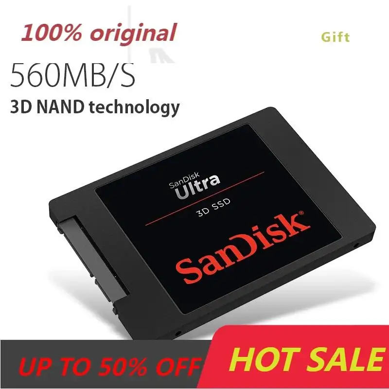 SanDisk SSD Solid State Disk Ultra 3D Internal 250GB 1tb 2tb SATA III HDD Hard Disk Drive 500gb 560MB/s For Notebook PC Desktop