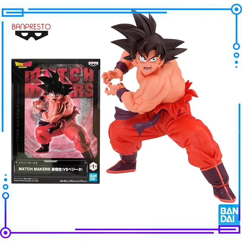 Bandai Original Genuine BANPRESTO Dragon Ball Z Match Makers Son Goku VS Vegeta Collections Model Toy Figures Xmas Gift for Kids