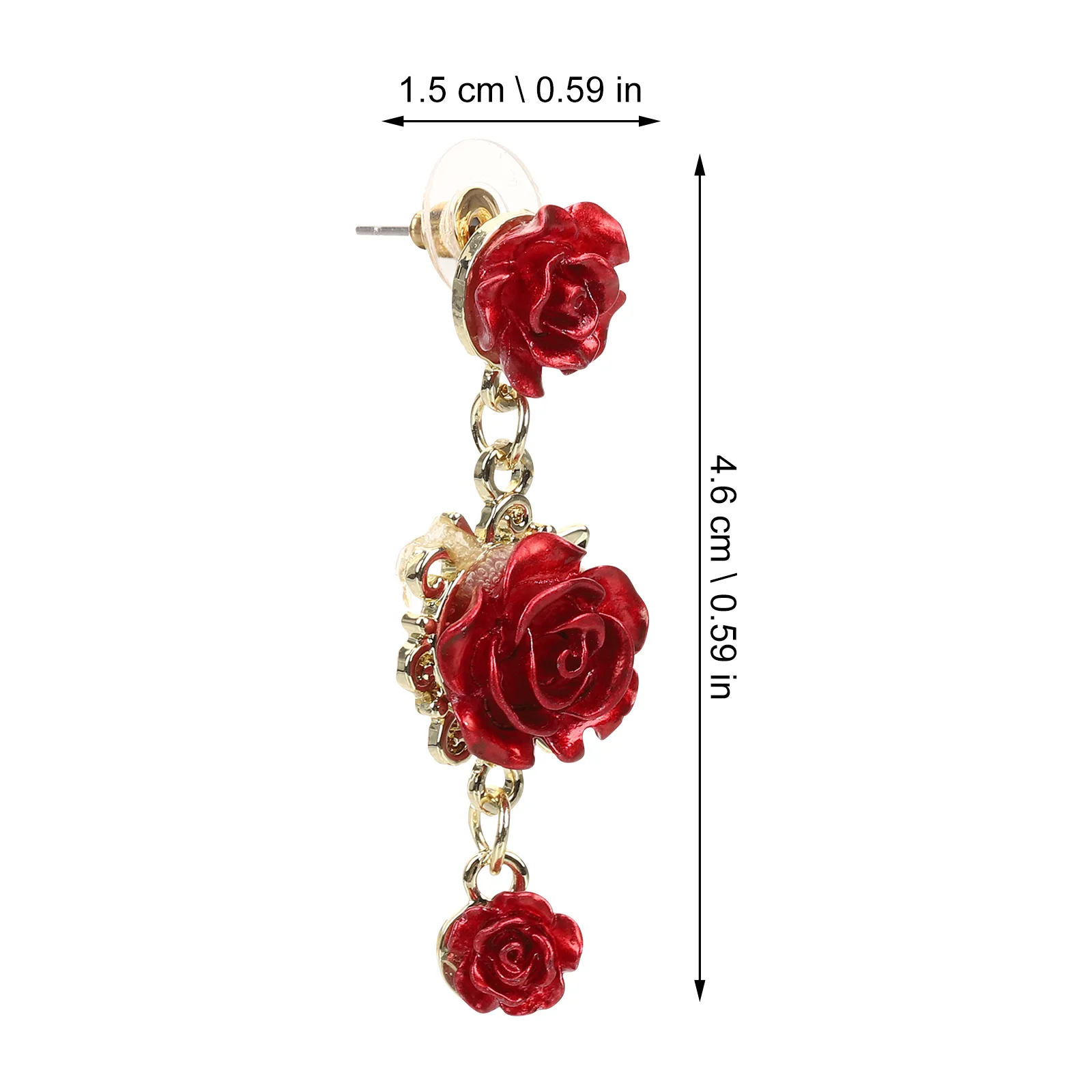 Exquisite Rose Earrings Vintage Flower Dangle Statement Jewelry for Women Perfect for Daily Wear and Special Occasions