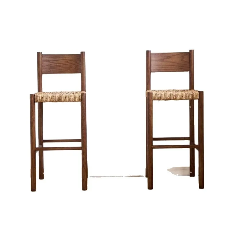 Rattan bar chair Reception Bar bar Antique rope villa household Nordic island