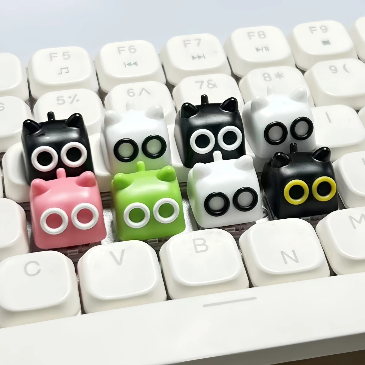 Original Nette Cartoon Katze Thema Tastenkappen Harz MX Schalter Tastenkappen Für Mechanische Tastatur Zubehör Geschenke