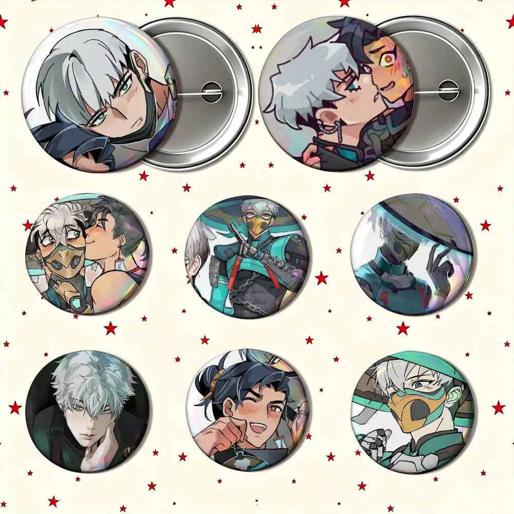 For O-Overwatch Mizuki Enamel Pin Tinplate Round Brooch Cosplay Nijigen Otaku Culture Badge 25mm 32mm 44mm 58mm