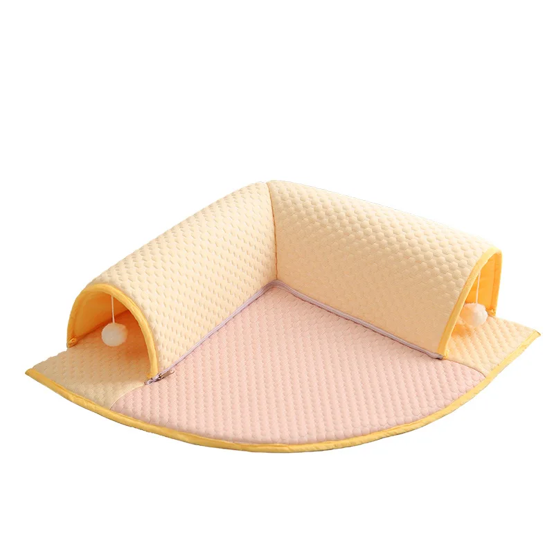 50x50cmSummer Pet Ice Cushion Cat Tunnel Toy Closed Cat Nest Dog Nest Heat Relieving Comfortable Soft and Breathable Mat Pet Bed