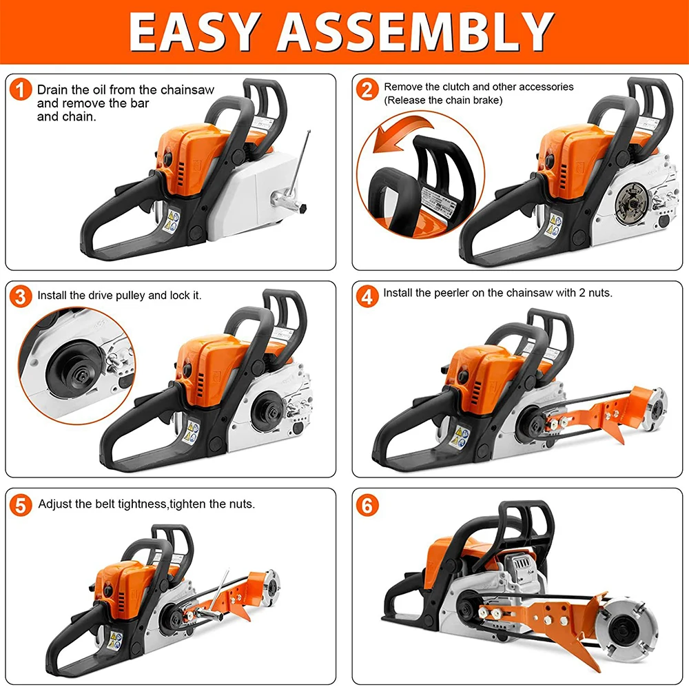 Heavy-Duty Wood Peeling Carving Tool Woodworking Grooving Machine - Safe Wood Peeling Equipment for Carving Projects