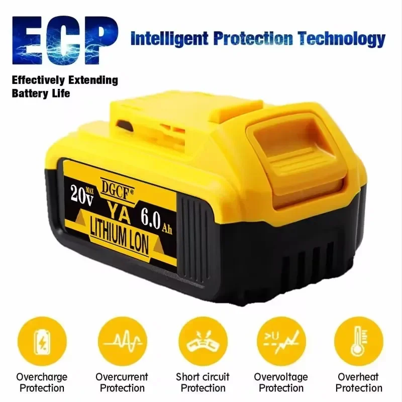 12000mAh DCB200 20V Battery Compatible with For dewalt power Tools 18V rechargeable electric tool Lithium batteries 20V 18Volt