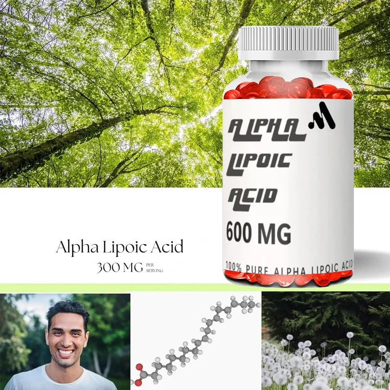 Alpha Lipoic Acid Supplement, 600mg Per Serving, 60 Vegetarian Capsules, Vegetarian, Non GMO, Gluten Free