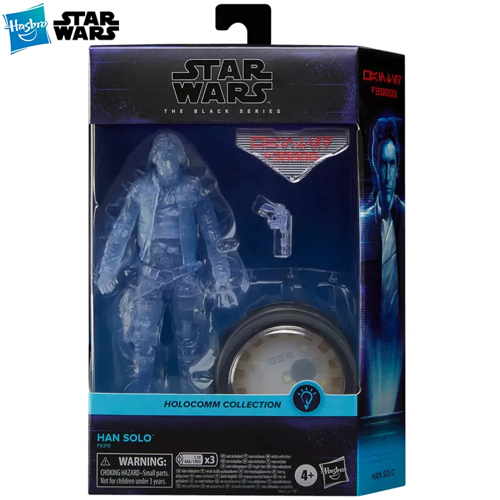 [Oferta especial] Hasbro Star Wars The Black Series Han Solo (colección Holocomm), bonito modelo de figura de acción a escala de 6 pulgadas, juguetes de regalo