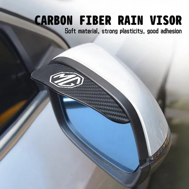 

2PCS Carbon Fiber Car Mirror Rain Eyebrow Anti Glare Rain Guard For MG RX5 RX8 MG5 MG6 ZS HS GS GT Hector