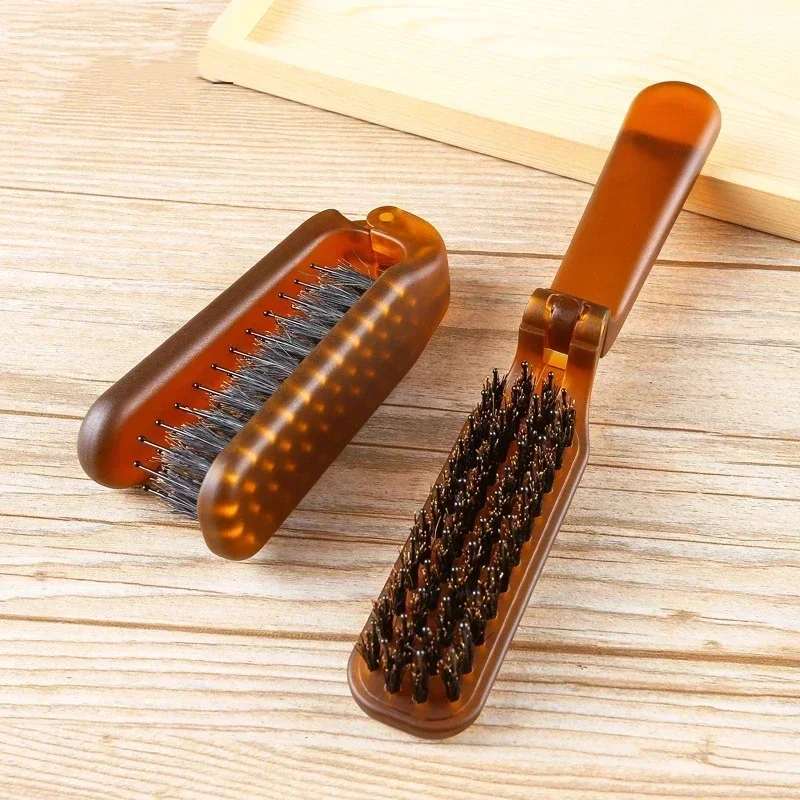 

Foldable Hair Comb Portable Boar Bristle Hair Brush Head Massage Brushes Scalp Massager Travel Combs Hair Styling Accessories