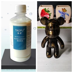 250ml Acrylic Brightener Protective Paint Water-based Gloss Oil Environmentally Friendly Clay Protective Transparent Varnish