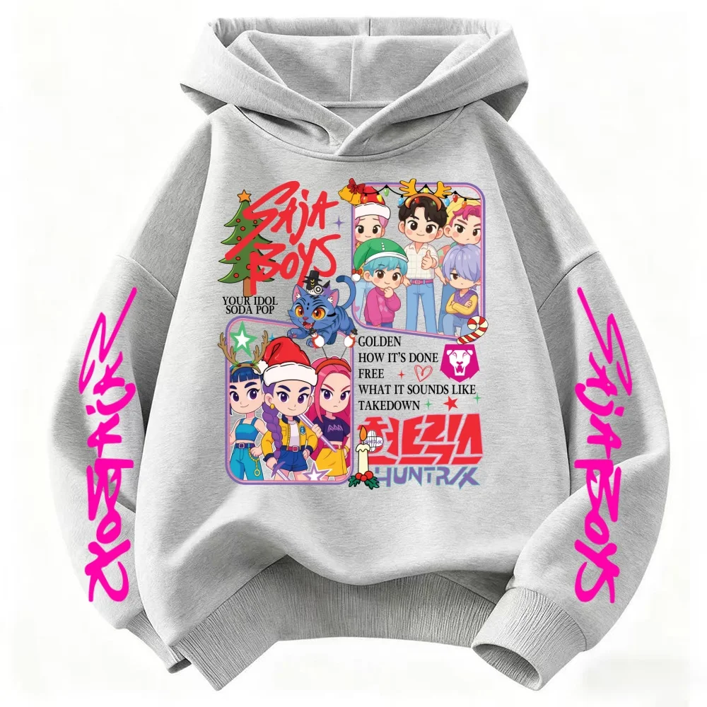 فيلم Kpop شيطان الصيادين ساجا بنين رومي ميرا زوي قلنسوة بسحاب الرجال النساء عيد الميلاد نمط زمم سترة للجنسين هوديس غير رسمية #3