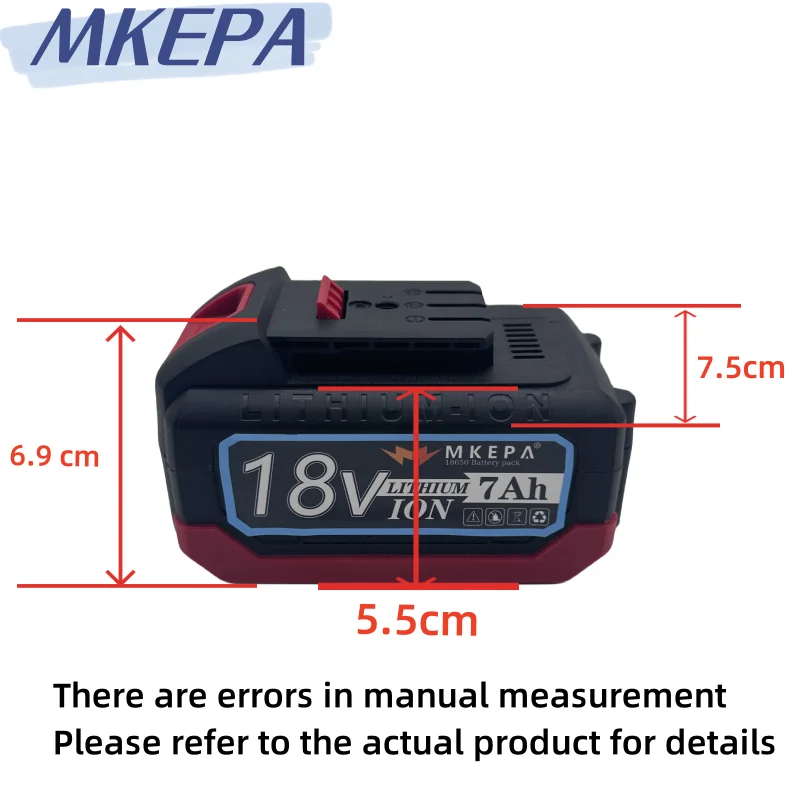 Lithium-ion 18V 7000mAh Rechargeable Power tool Battery Suitable for Dayi 21v Cordless Electric Wrench Car impact wrench battery