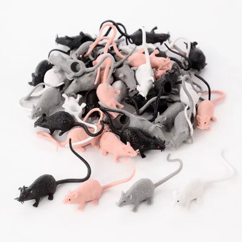 10Pcs Plastic Mouse Model Halloween Prank Small Gift Garden Decoration Prank Small Gift Multiple Colors Fake Mouse Boy Toys