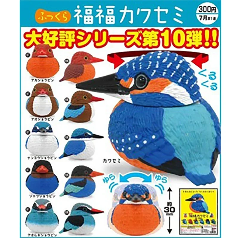 KITAN CLUB Original Gashapon cápsula juguetes figura Kawaii Kingfisher pájaro lindo Animal en miniatura estatuilla Anime decoración de escritorio