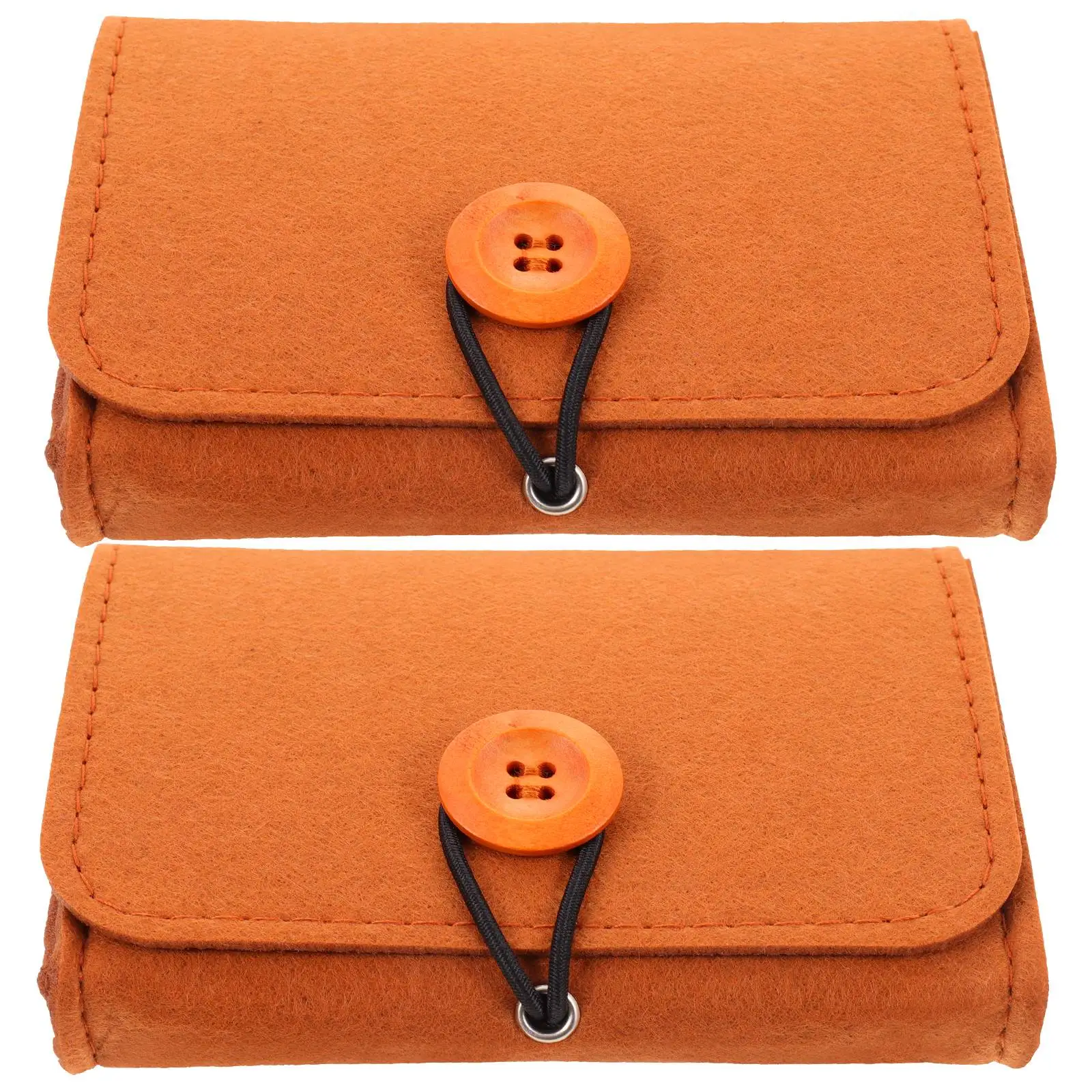 

2Pcs Essential Oil Storage Bag Bottle Case Container Travel Organizer Chemical Fiber Felt Oils Portable Holder