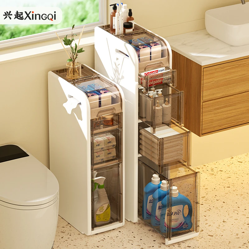 

Drawer Toilet Narrow Slot Locker Bathroom Slot Cabinet Toilet Side Cabinet