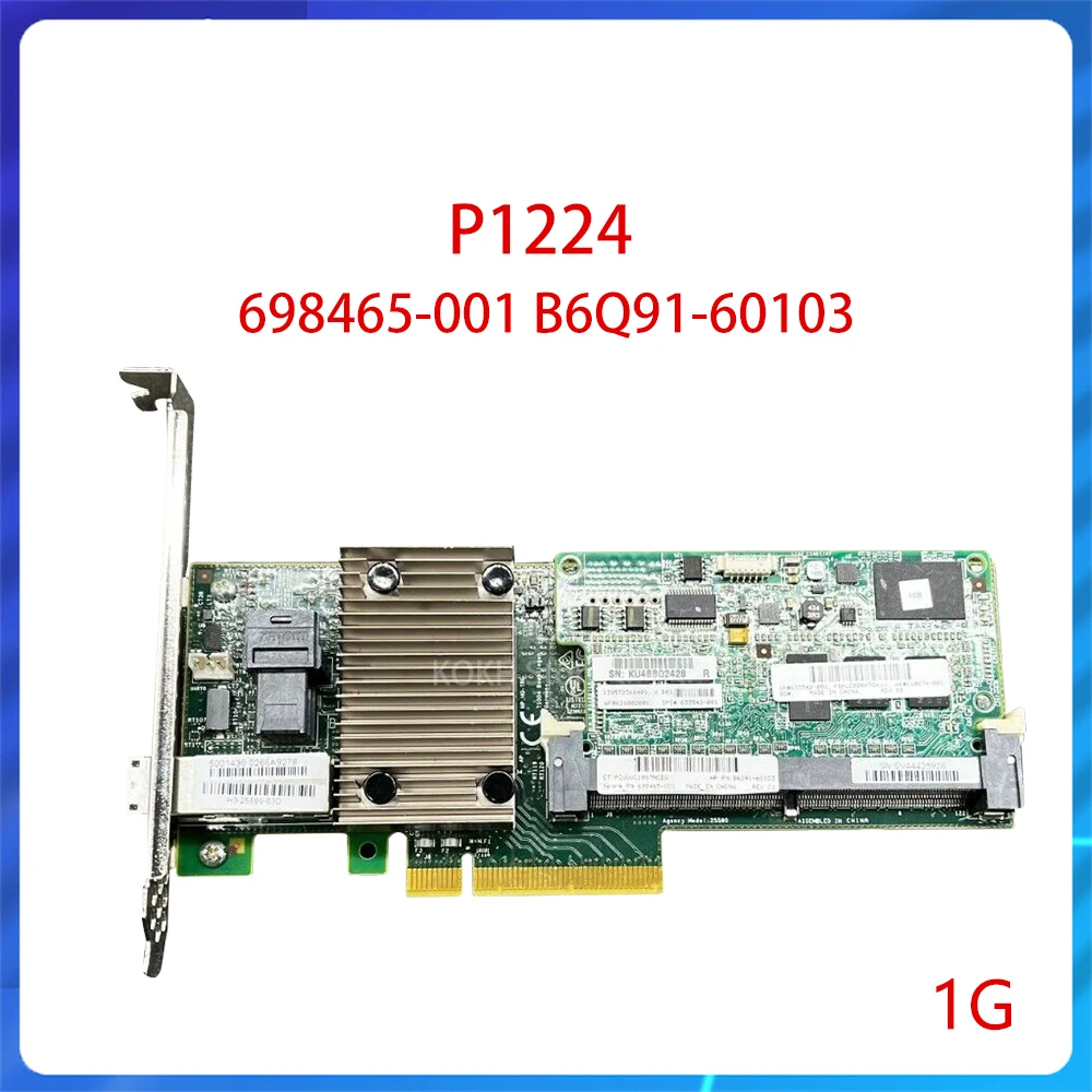 Плата расширения P1224 1G Cache 8-Port SAS 12 Гбит/с PCI-e RAID Controller 698465-001