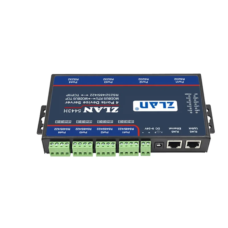 Servidor Prot serie Ethernet, 4 puertos de alta velocidad de baudios RS232/485/422 a ZLAN5443H