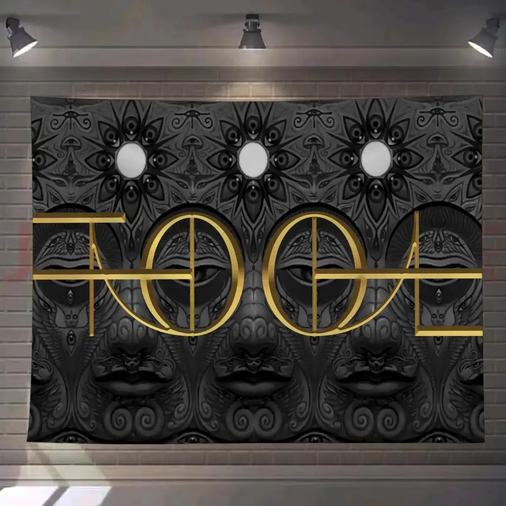 T-TOOLS Heavy Rock Band Tapestry Custom Living Bedroom Party Dormitory Interior Wall Bohemian Decoration Attached Clip