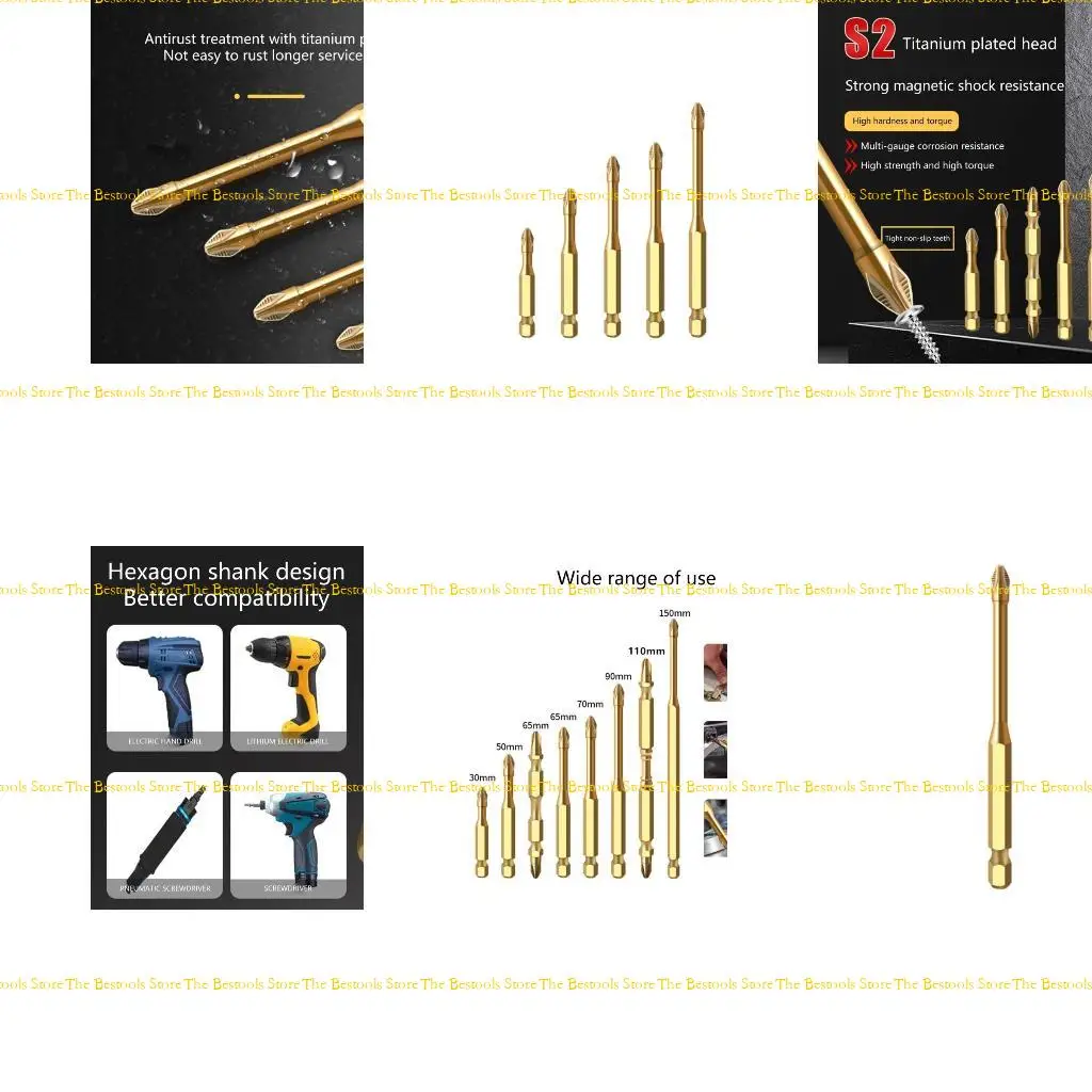 12PF High Strength Alloy Steel Drill Bits Screwdriver Bits Rust Resistant