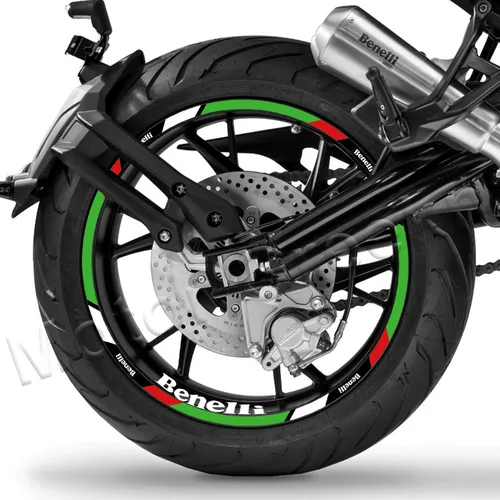 Imagen 2 del producto Pegatina para rueda de motocicleta, llanta reflectante, calcomanía a rayas, accesorios para Benelli LEONCINO125 500Trail 800 TNT300 BN125 Trk 251 502 752S
