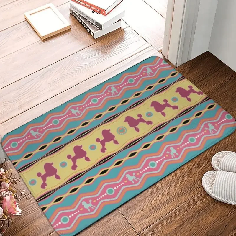 Poodle Dog Doormat Anti-Slip Bathroom Kitchen Mat Garage Floor Door Toilet Living Room Entrance Carpet Rug