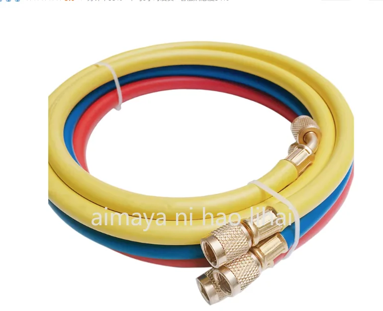 3pcs/set Refrigeration Charging Hoses for R410a R32 Air Conditioner Manifold Gauge Tube Tools Accessories 1M 1.5M 2M