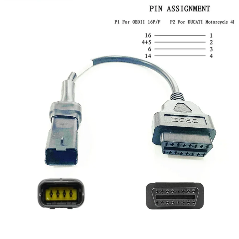 NEWSuitable for Yamaha/Suzuki/Kawasaki/Honda/Delphi/Ducati motorcycle cable connectors 3-pin 4-pin 6-pin adapter OBD2 cable Tool