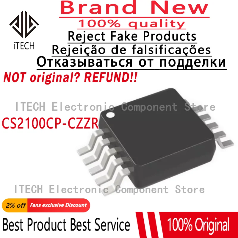 5pcs/lot Original CS2100CP-CZZR CS2100CP-CZZ 2PCC MOSP10 Synthesizer Chipset 100% New and Genuine